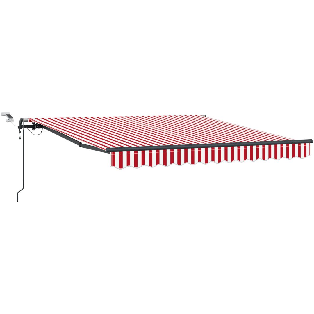 Automatisk utdragbar markis med LED röd och vit vidaXL 300 x 250 cm – bild 2