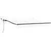 Automatisk Utdragbar Markis med LED Vit, Markis Ersättningsduk för Ram Vit vidaXL 300 x 250 cm – miniatyr 2