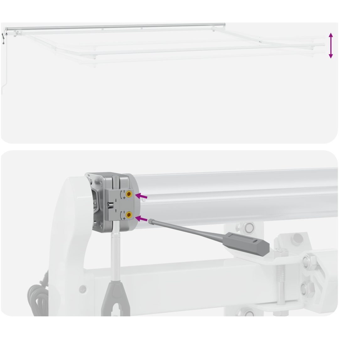 Automatisk Utdragbar Markis Multicolor Rand vidaXL 5 x 3.5 m – bild 10