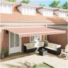 Automatisk Utdragbar Markis Multicolor Rand vidaXL 5 x 3.5 m – miniatyr 1