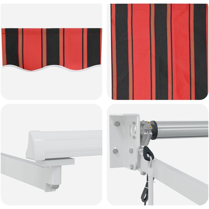 Automatisk Utdragbar Markis Orange och Brun 300x250 cm vidaXL Standardstorlek – bild 8