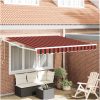 Automatisk Utdragbar Markis Orange och Brun 300x250 cm vidaXL Standardstorlek – miniatyr 1