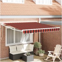 Automatisk Utdragbar Markis Orange och Brun 300x250 cm vidaXL