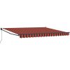 Automatisk Utdragbar Markis Orange och Brun vidaXL 3.5 x 2.5 m – miniatyr 2