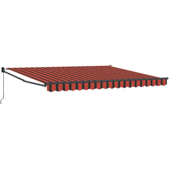 Automatisk Utdragbar Markis Orange och Brun vidaXL 3.5 x 2.5 m – bild 2