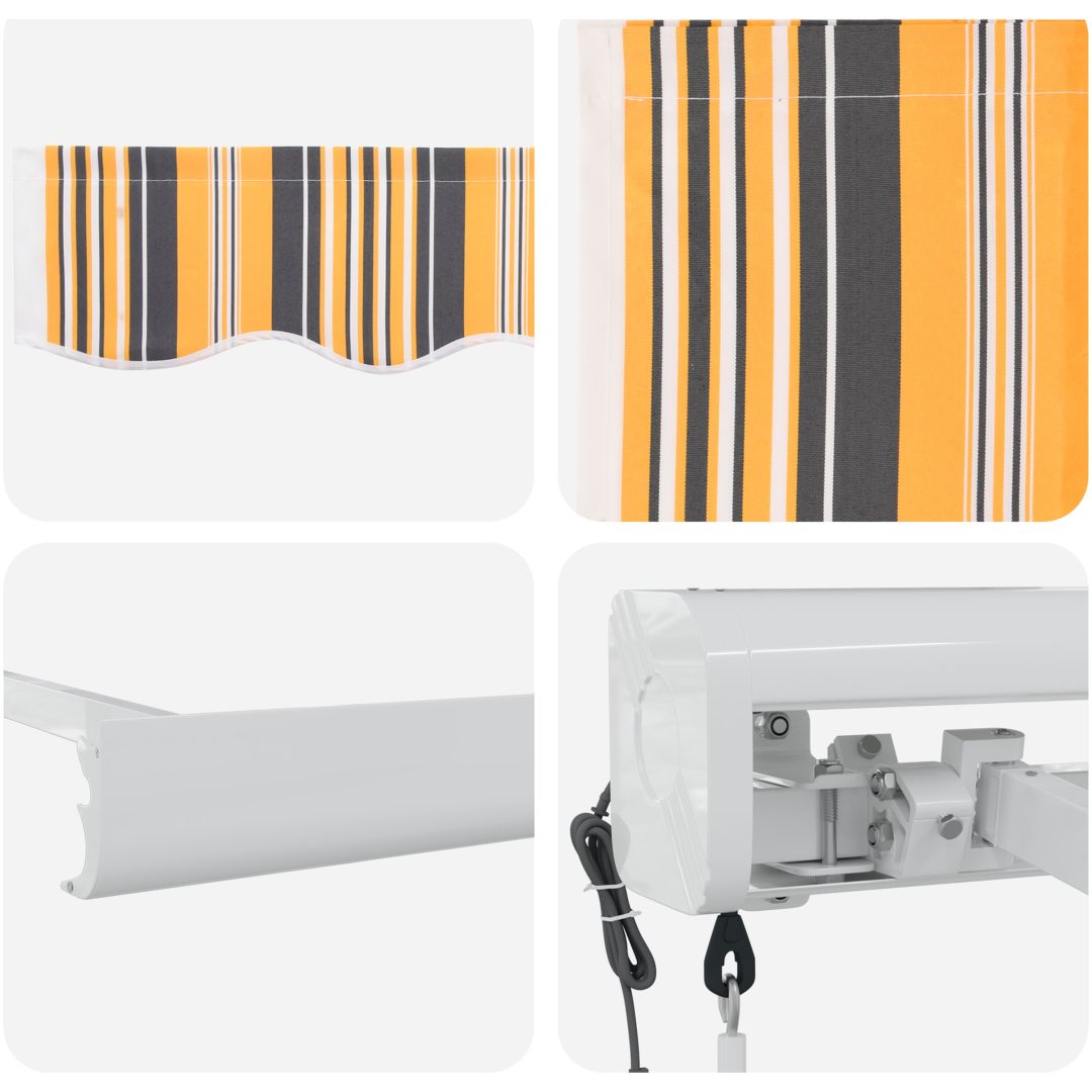 Automatisk Utdragbar Markis Randig vidaXL 300 x 250 cm – bild 8