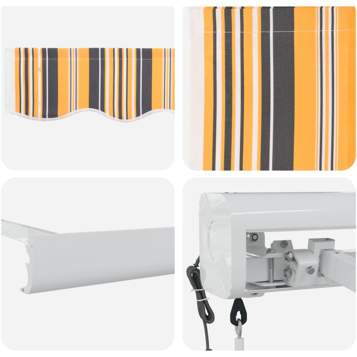 Automatisk Utdragbar Markis Randig vidaXL 300 x 250 cm – bild 8