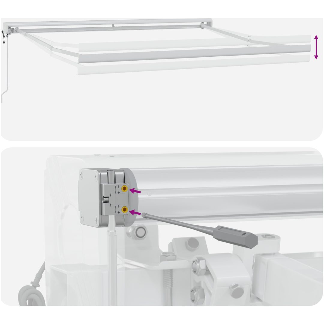 Automatisk Utdragbar Markis Randig vidaXL 300 x 250 cm – bild 10