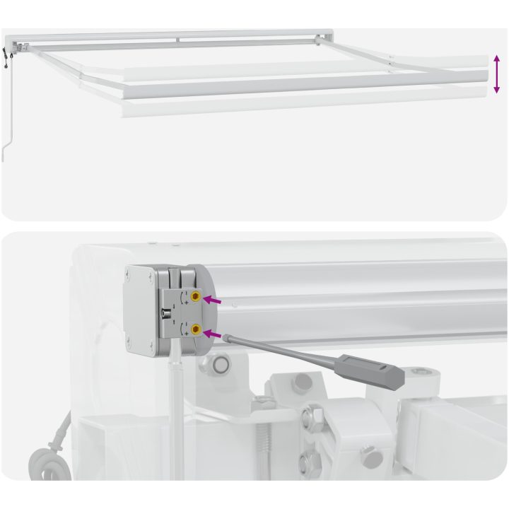 Automatisk Utdragbar Markis Randig vidaXL 300 x 250 cm – bild 10