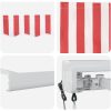 Automatisk Utdragbar Markis Röd och Vit Rand vidaXL 300 x 250 cm – miniatyr 8