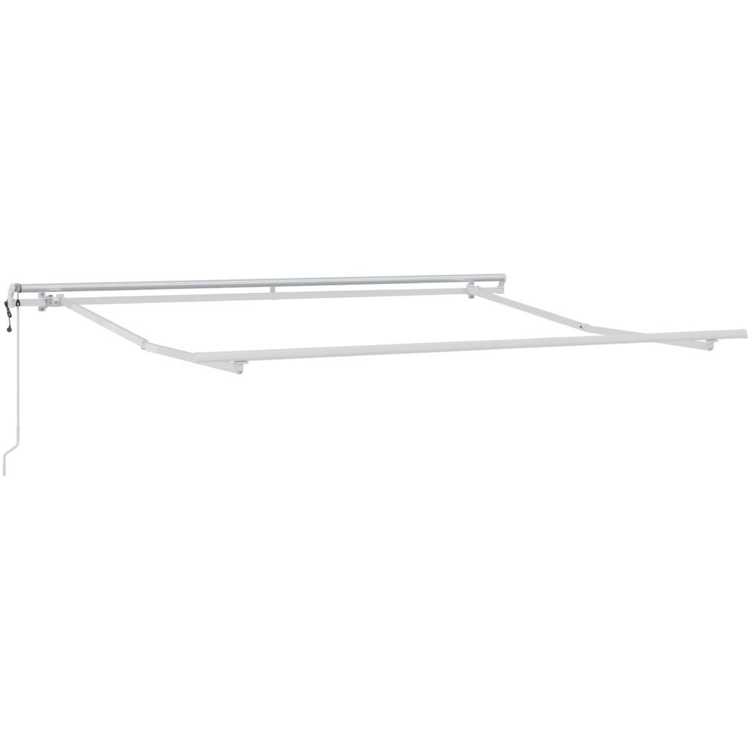 Automatisk Utdragbar Markis Röd och Vit vidaXL 3 x 2.5 meter – bild 4