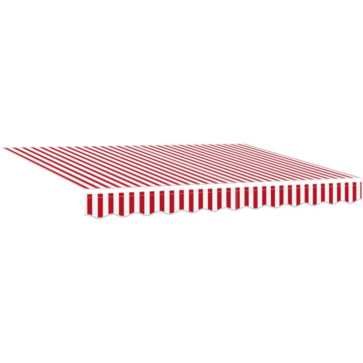 Automatisk Utdragbar Markis Röd och Vit vidaXL 3 x 2.5 meter – bild 5