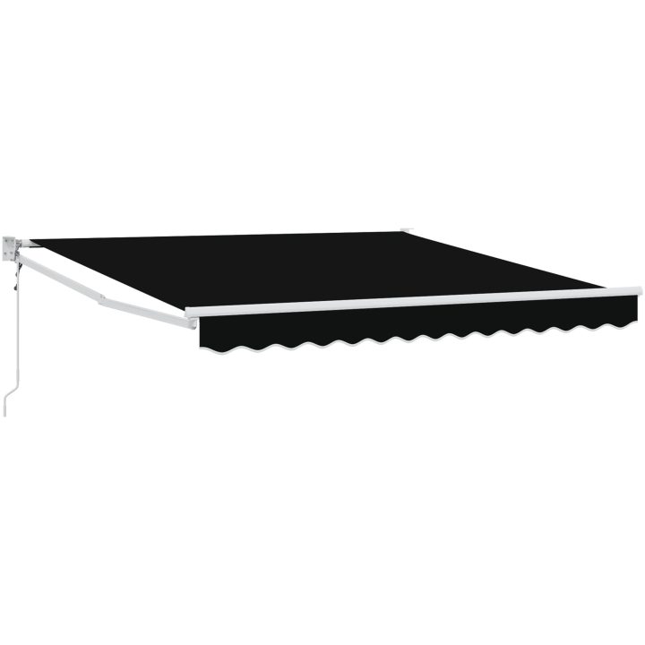 Automatisk Utdragbar Markis Svart 300x250 cm, Markis Ersättningsmaterial för 3x2,5 m Ram Svart vidaXL Stor – bild 2