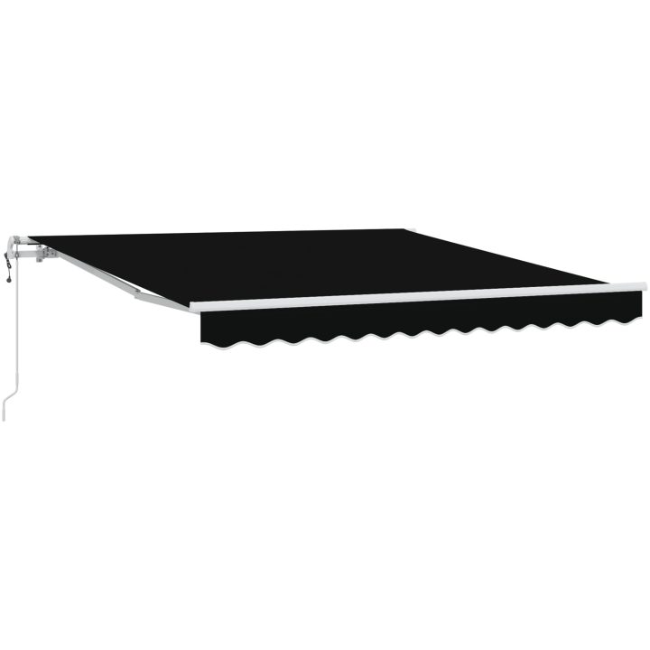 Automatisk Utdragbar Markis Svart, Markisinsats för Ram Svart vidaXL 3 x 2.5 m – bild 2