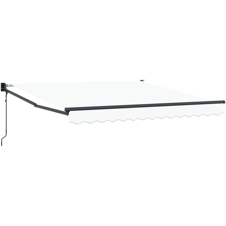 Automatisk Utdragbar Markis Vit 300x25, Markis Ersättningsduk för 3x2.5 m Ram Vit vidaXL Medium – bild 2