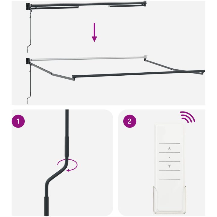 Automatisk Utdragbar Markis Vit 300x25, Markis Ersättningsduk för 3x2.5 m Ram Vit vidaXL Medium – bild 9