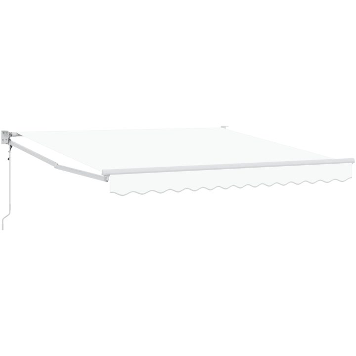 Automatisk Utdragbar Markis Vit 300x250 cm, Markis Ersättningstyg för 3x2,5 m Ram Vit vidaXL Stor – bild 2