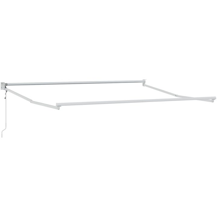 Automatisk Utdragbar Markis Vit 300x250 cm, Markis Ersättningstyg för 3x2,5 m Ram Vit vidaXL Stor – bild 5