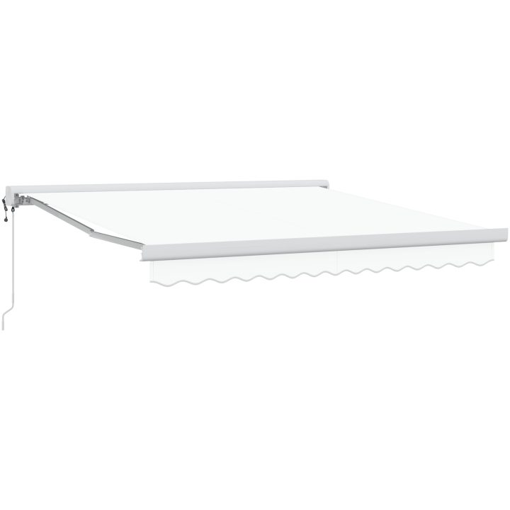 Automatisk Utdragbar Markis Vit, Markis Ersättningsfabric för Ram Vit vidaXL 300 x 250 cm – bild 2