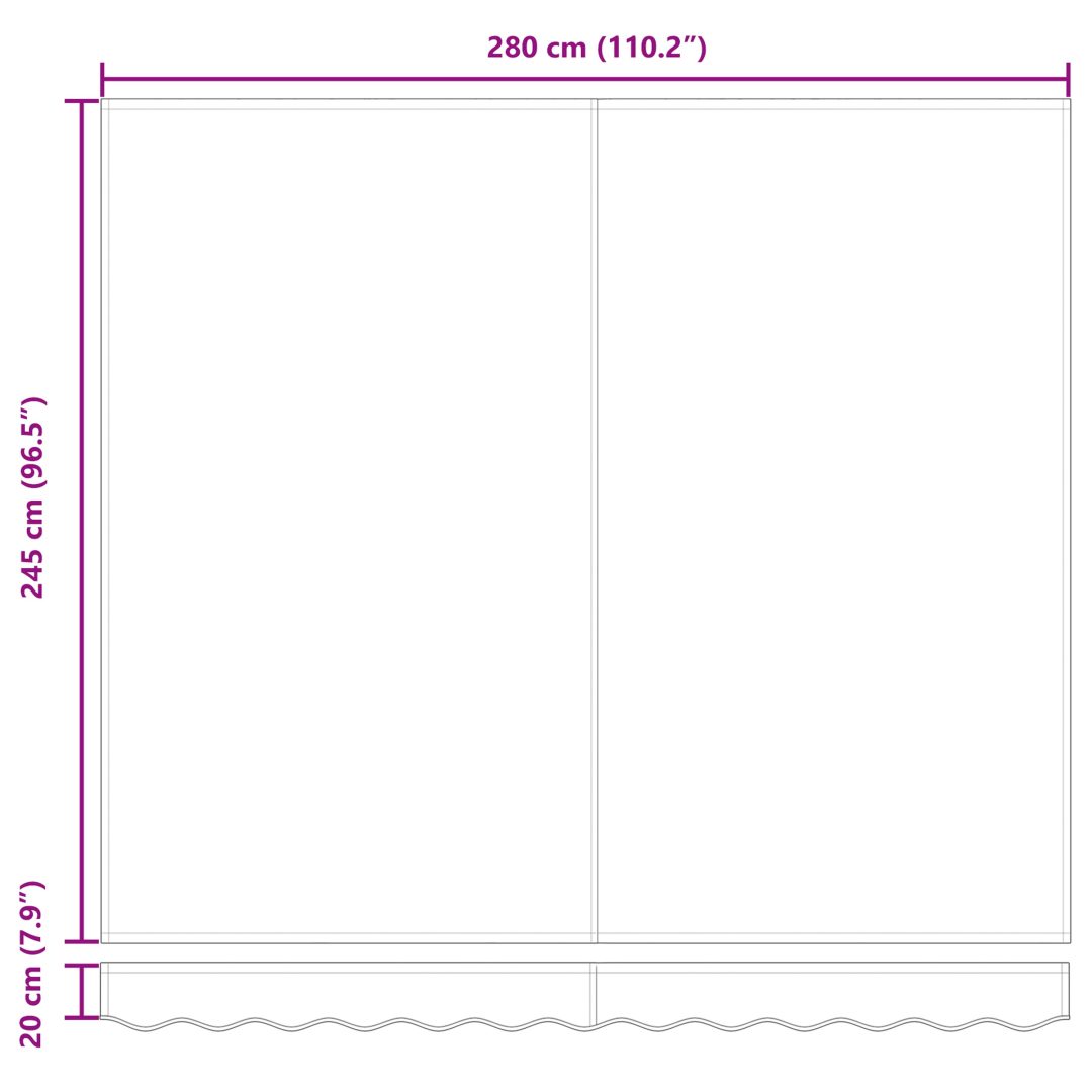 Automatiska Hopfällbara Markis Multicolour Stripe vidaXL 300 x 250 cm – bild 11