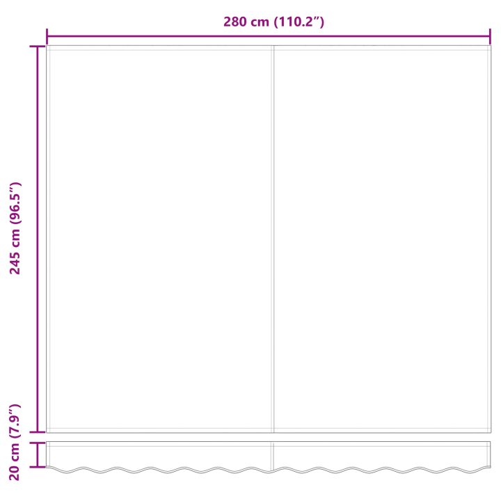 Automatiska Hopfällbara Markis Multicolour Stripe vidaXL 300 x 250 cm – bild 11