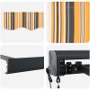 Automatiska Hopfällbara Markis Multicolour Stripe vidaXL 300 x 250 cm – miniatyr 8