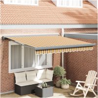 Automatiska Hopfällbara Markis Multicolour Stripe vidaXL