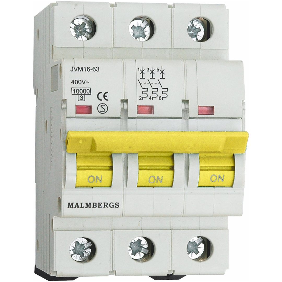 Automatsäkring, Malmbergs, 25A, 3P, B-Typ MALMBERGS