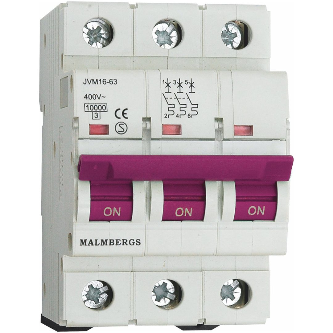 Automatsäkring, Malmbergs, 32A, 3P, B-Typ MALMBERGS