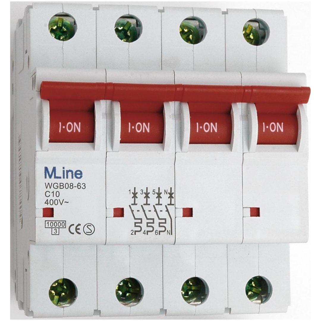 Automatsäkring, MLine, 10A, 3P+N, C-Typ MALMBERGS