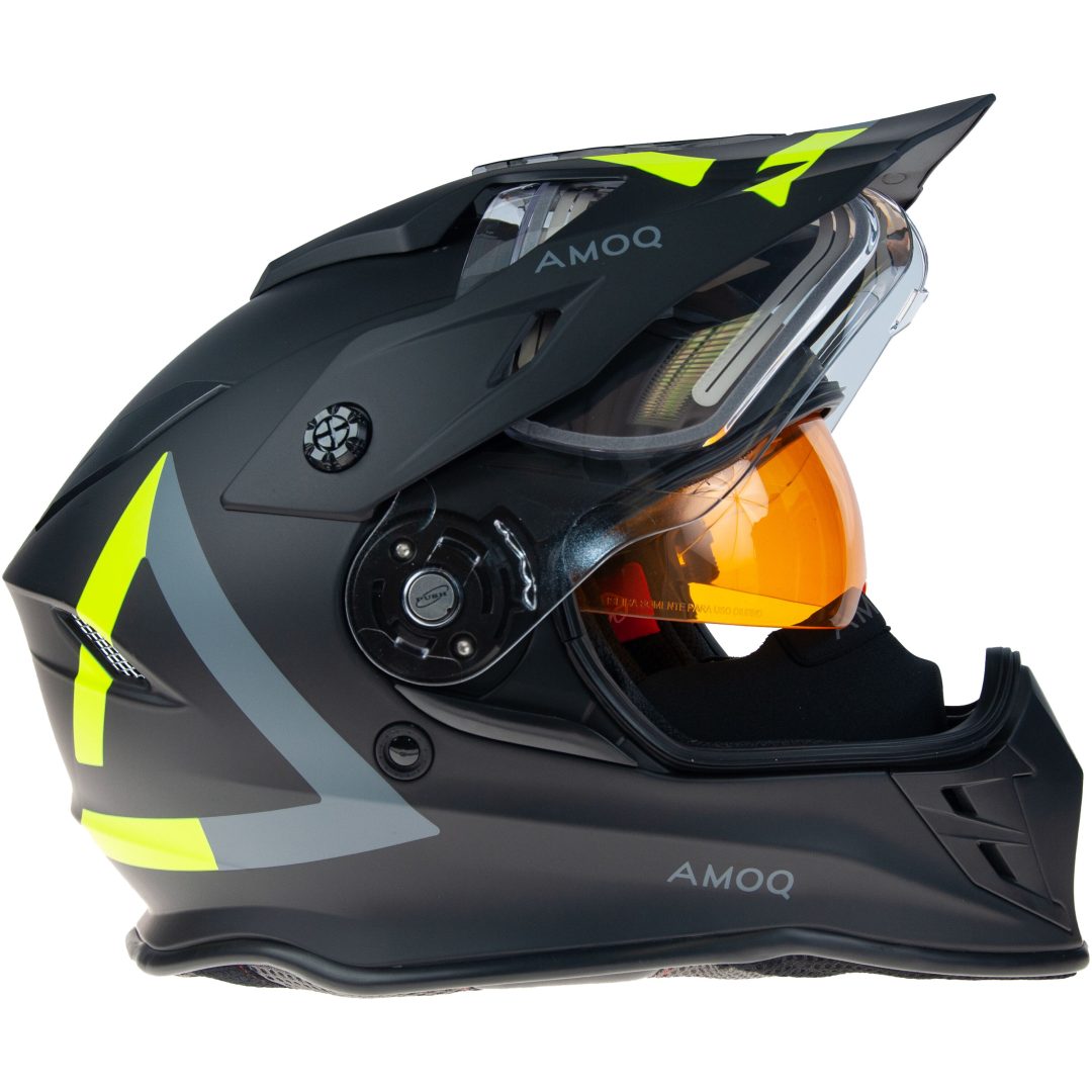 Äventyrshjälm Adaptor Svart Gul AMOQ XS
