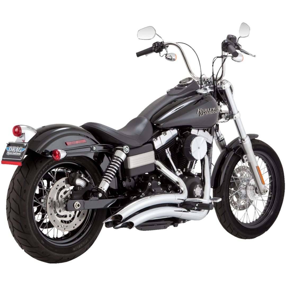 Avgassystem 2-into-2 Big Radius Krom VANCE & HINES Ljuddämpare