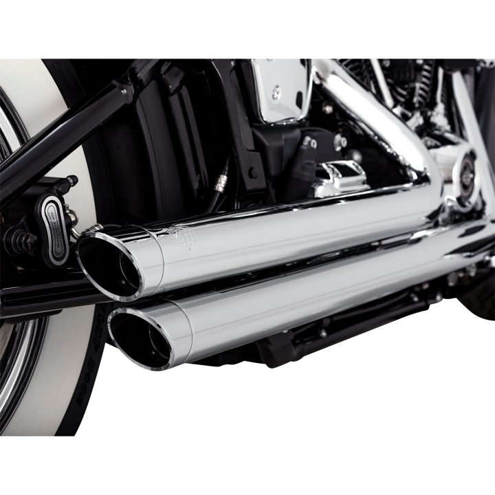Avgassystem Big Shots Staggered 2-into-2 Svart Mildstål VANCE & HINES Ljuddämpare – bild 3