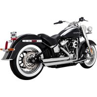 Avgassystem Big Shots Staggered 2-into-2 Svart Mildstål VANCE & HINES
