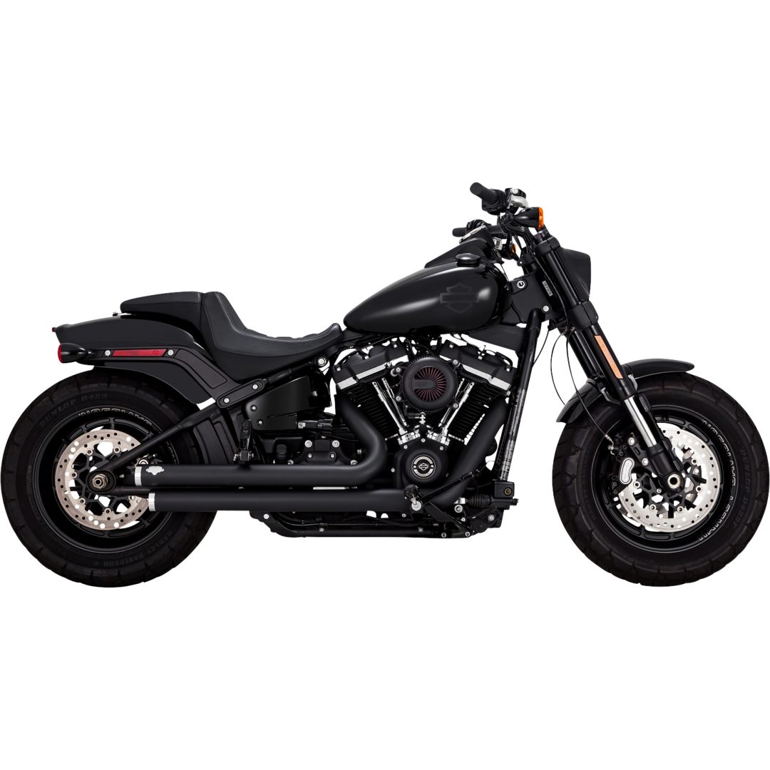 Avgassystem Big Shots Staggered 2-into-2 Svart Mildstål VANCE & HINES Ljuddämpare – bild 2