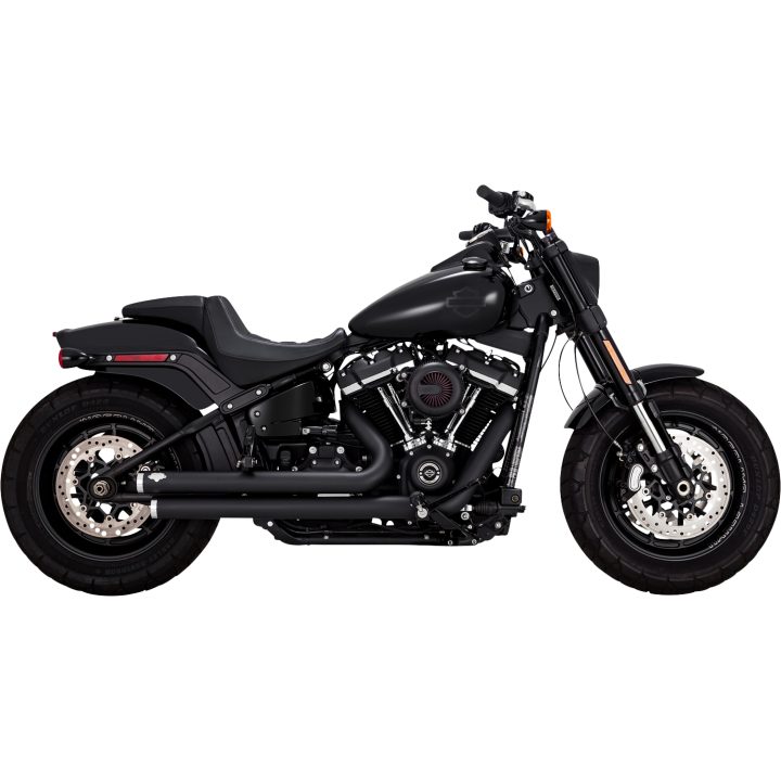 Avgassystem Big Shots Staggered 2-into-2 Svart Mildstål VANCE & HINES Ljuddämpare – bild 2