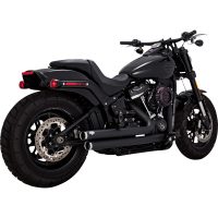 Avgassystem Big Shots Staggered 2-into-2 Svart Mildstål VANCE & HINES