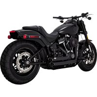Avgassystem Shortshots Staggered Svart/Matt Mildstål VANCE & HINES