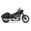 Avgassystem Slip-on 4" Softail Sport Glide Krom/Svart Rostfritt Stål RINEHART RACING Ljuddämpare – miniatyr 2