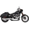 Avgassystem Slip-on 4" Softail Sport Glide Krom/Svart Rostfritt Stål RINEHART RACING Ljuddämpare – miniatyr 1