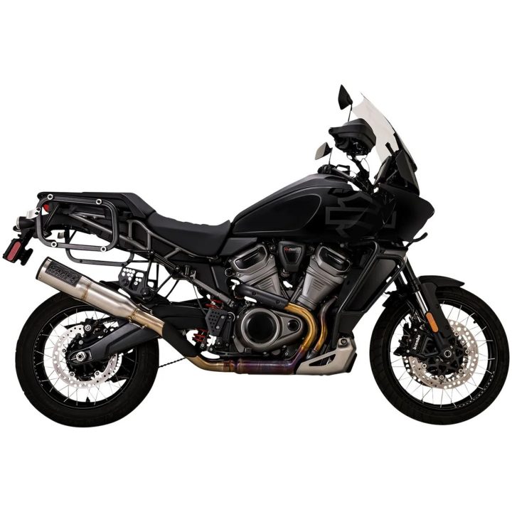 Avgassystem Slip-on Adventure Hi-output 450 Svart Rostfritt Stål VANCE HINES Ljuddämpare – bild 2