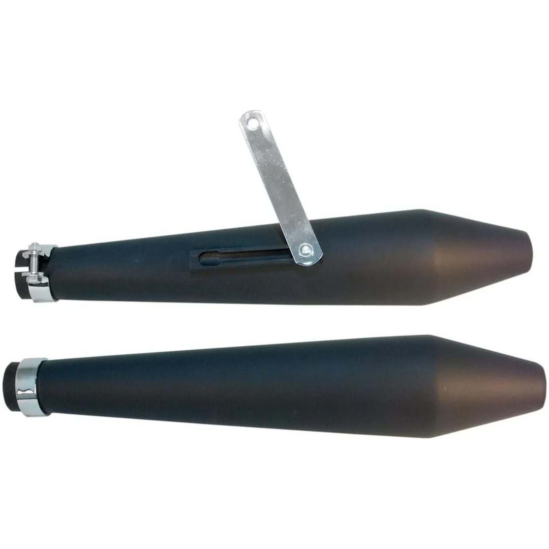 Avgassystem Slip-on Cafe Krom EMGO MUFFLER CAFE FLAT BLACK