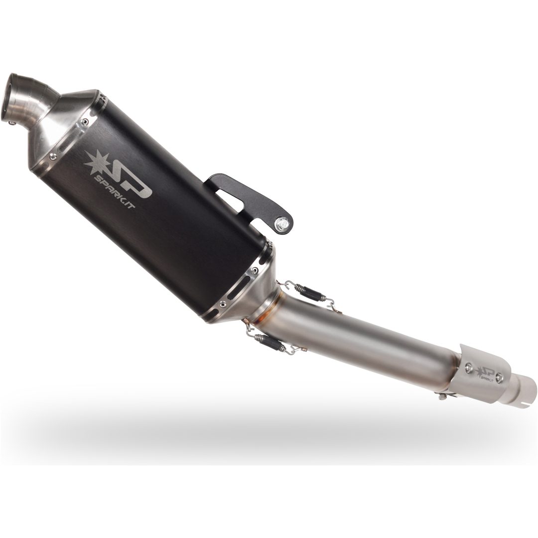 Avgassystem Slip-on Dakar Polerad/Titaniumlook SPARK Dämpare – bild 2