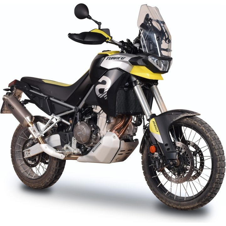 Avgassystem Slip-on Dakar Polerad/Titaniumlook SPARK Dämpare – bild 3