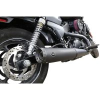 Avgassystem Slip-on Grand National Svart/Keramisk Aluminium/Rostfritt Stål S&S Cycle