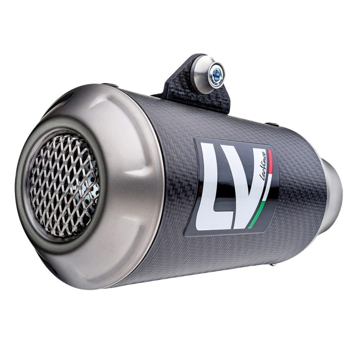 Avgassystem Slip-on Lv-10 Carbon Matt/Svart/Silver/Sandblästrad LEOVINCE Ljuddämpare – bild 2