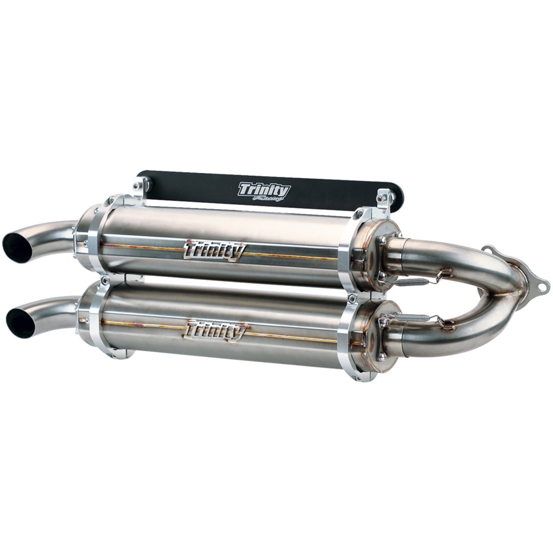 Avgassystem Slip-on Rostfritt Stål Borstat TRINITY RACING