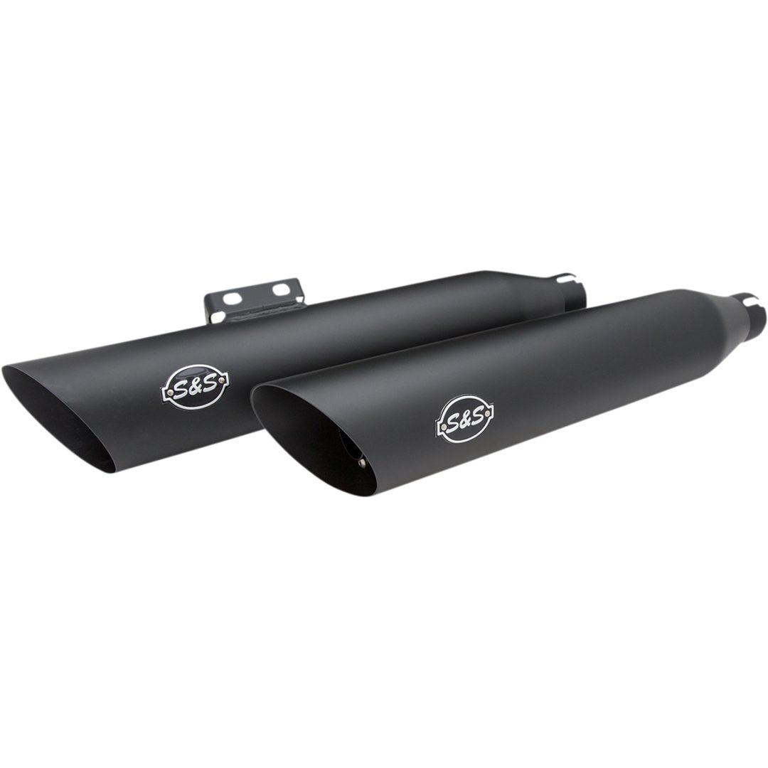 Avgassystem Slip-on Slash-cut Guardian Svart Keramisk S&S Cycle Ljuddämpare – bild 3