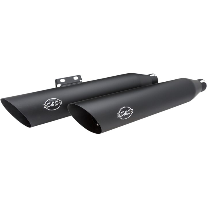 Avgassystem Slip-on Slash-cut Guardian Svart Keramisk S&S Cycle Ljuddämpare – bild 3