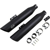 Avgassystem Slip-on Slash-cut Guardian Svart Keramisk S&S Cycle